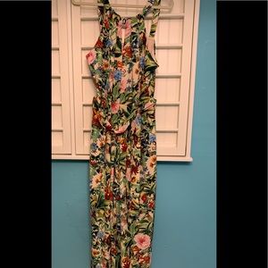 Maggy London 16 Floral Jumpsuit NWOT